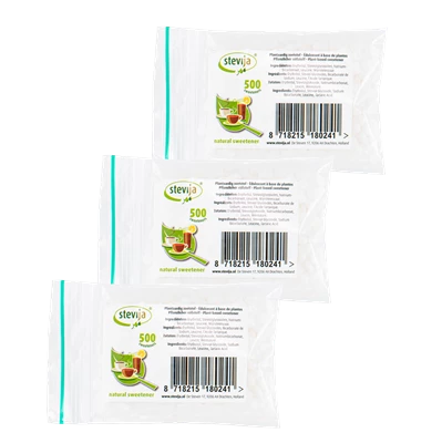 Stevia Zoetjes aanbieding: <br />Navul 3x 500